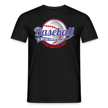 Le baseball est le meilleur sport au monde - T-shirt homme - noir - Devant - AI Model Male 178 light (178cm)
