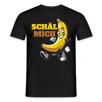 Freche Banane - Schäl mich - Männer T-Shirt - Schwarz - Vorne - AI Model Male 178 light (178cm)