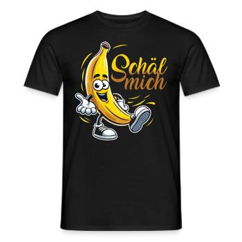 Coole Banane: Schäl mich! - Männer T-Shirt - Schwarz - Vorne - AI Model Male 178 light (178cm)