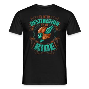 It's Not The Destination It's The Ride Biker - Männer T-Shirt - Schwarz - Vorne - AI Model Male 178 light (178cm)