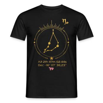 CAPRICORNE - T-shirt homme - noir - Devant - AI Model Male 178 light (178cm)