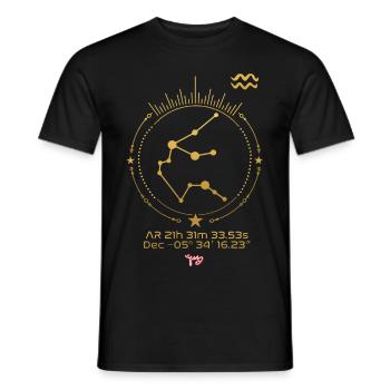 WASSERMANN - Männer T-Shirt - Schwarz - Vorne - AI Model Male 178 light (178cm)