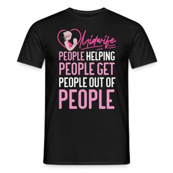 Nurse Midwife Birth Worker Midwife - Men's T-Shirt - black - Front - AI Model Male 178 light (178cm)