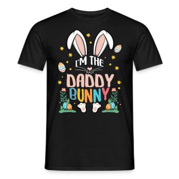 Je suis le papa lapin - T-shirt homme - noir - Devant - AI Model Male 178 light (178cm)