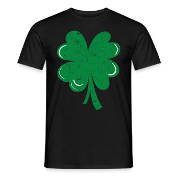 Four-leaf clover - Men's T-Shirt - black - Front - AI Model Male 178 light (178cm)