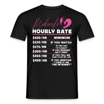 Nurse Midwife Birth Worker Midwife - Men's T-Shirt - black - Front - AI Model Male 178 light (178cm)