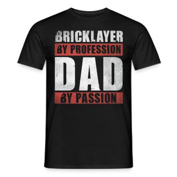 Papa par passion Profession Maçon - T-shirt homme - noir - Devant - AI Model Male 178 light (178cm)