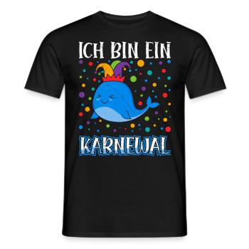 Faschingsparty Ich Bin ein KarneWal Karneval - Männer T-Shirt - Schwarz - Vorne - AI Model Male 178 light (178cm)