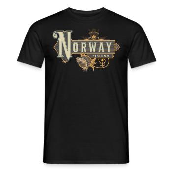 Norway Fishing Angler Fishing Trip - Men's T-Shirt - black - Front - AI Model Male 178 light (178cm)