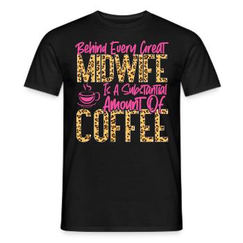 Nurse Midwife Birth Worker Coffee - Männer T-Shirt - Schwarz - Vorne - AI Model Male 178 light (178cm)