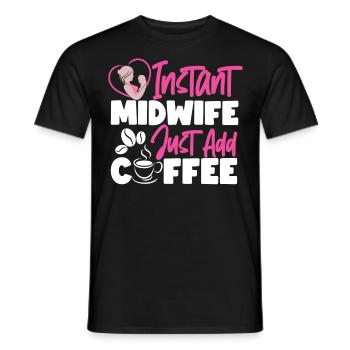 Nurse Midwife Birth Worker Coffee - Männer T-Shirt - Schwarz - Vorne - AI Model Male 178 light (178cm)