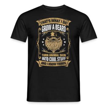 Animal Skin Into Cool Things Leatherworker - Men's T-Shirt - black - Front - AI Model Male 178 light (178cm)