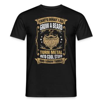 Metal Into Cool Things Metalworker - Men's T-Shirt - black - Front - AI Model Male 178 light (178cm)