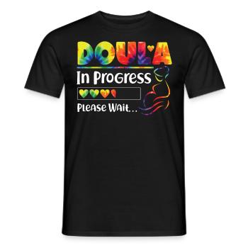 Doula Travailleuse à la naissance Doula étudiante - T-shirt homme - noir - Devant - AI Model Male 178 light (178cm)