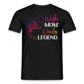 Doula accoucheuse maman femme. Maman. - T-shirt homme - noir - Devant - AI Model Male 178 light (178cm)