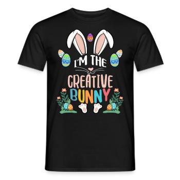 I'm The Creative Bunny - Männer T-Shirt - Schwarz - Vorne - AI Model Male 178 light (178cm)