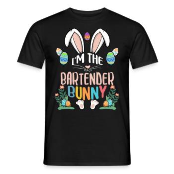 I'm The Bartender Bunny - Männer T-Shirt - Schwarz - Vorne - AI Model Male 178 light (178cm)