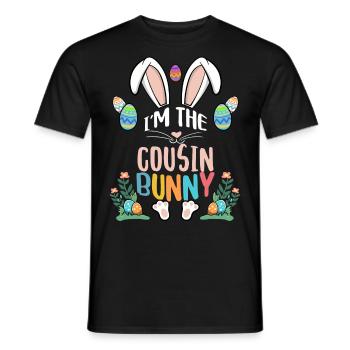 I'm The Cousin Bunny - Männer T-Shirt - Schwarz - Vorne - AI Model Male 178 light (178cm)