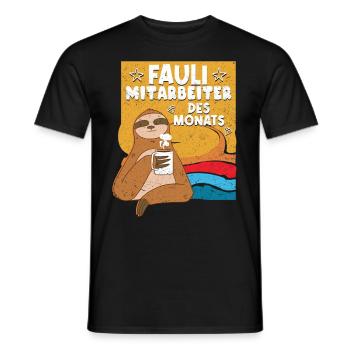 Fauler Kollege Fauli Mitarbeiter des Monats - Männer T-Shirt - Schwarz - Vorne - AI Model Male 178 light (178cm)