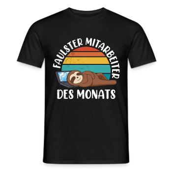 Kollegen Faulster Mitarbeiter des Monats - Männer T-Shirt - Schwarz - Vorne - AI Model Male 178 light (178cm)