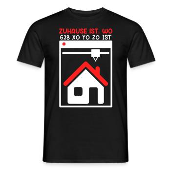 Imprimante 3D Home Sweet X0 Y0 Z0 GCode - T-shirt homme - noir - Devant - AI Model Male 178 light (178cm)