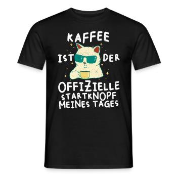 Kollege Lustig Kaffee der Offizielle Startknopf - Männer T-Shirt - Schwarz - Vorne - AI Model Male 178 light (178cm)