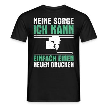 L’imprimante 3D ne vous inquiétez pas, vous pouvez en imprimer une nouvelle - T-shirt homme - noir - Devant - AI Model Male 178 light (178cm)