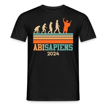 Abiturienten ABISAPIENS Abi 2024 Abschluss - Männer T-Shirt - Schwarz - Vorne - AI Model Male 178 light (178cm)