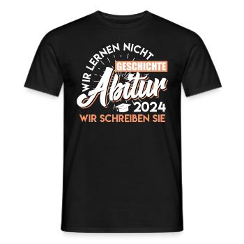 Abitur 2024 Geschichte Wir Schreiben Sie Abi - Männer T-Shirt - Schwarz - Vorne - AI Model Male 178 light (178cm)
