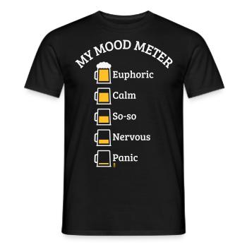 My Mood Meter (Beer Drinker / V2 / NEG) - Men's T-Shirt - black - Front - AI Model Male 178 light (178cm)