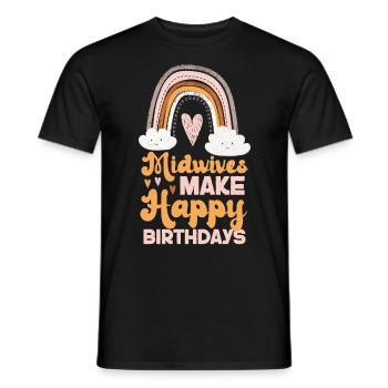 Nurse Midwife Birth Worker - Men's T-Shirt - black - Front - AI Model Male 178 light (178cm)