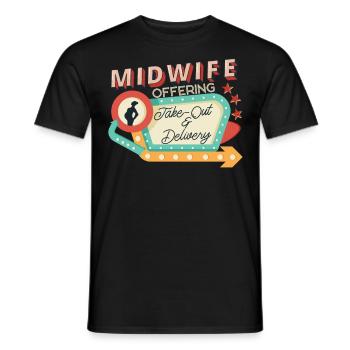Nurse Midwife Birth Worker Midwife - Men's T-Shirt - black - Front - AI Model Male 178 light (178cm)