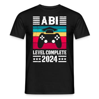 ABI Level Complete 2024 Abitur Abschlussparty - Männer T-Shirt - Schwarz - Vorne - AI Model Male 178 light (178cm)