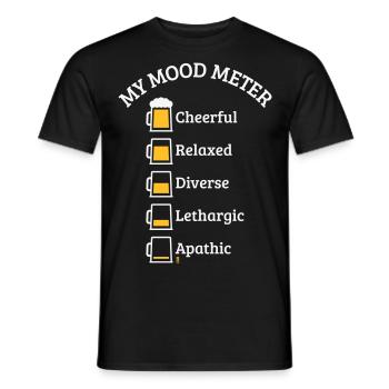 My Mood Meter (Beer Drinker / V3 / NEG) - Men's T-Shirt - black - Front - AI Model Male 178 light (178cm)