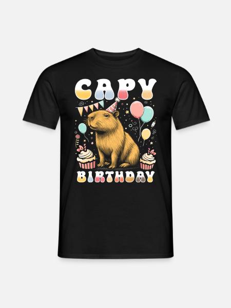 Capy Birthday - Men's T-Shirt - black
