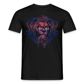 Islande - T-shirt homme - noir - Devant - AI Model Male 178 light (178cm)