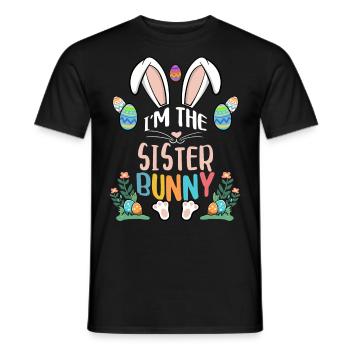 Je suis la sœur lapin - T-shirt homme - noir - Devant - AI Model Male 178 light (178cm)