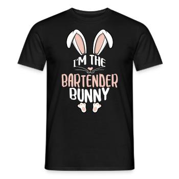 I'm The Bartender Bunny - Männer T-Shirt - Schwarz - Vorne - AI Model Male 178 light (178cm)