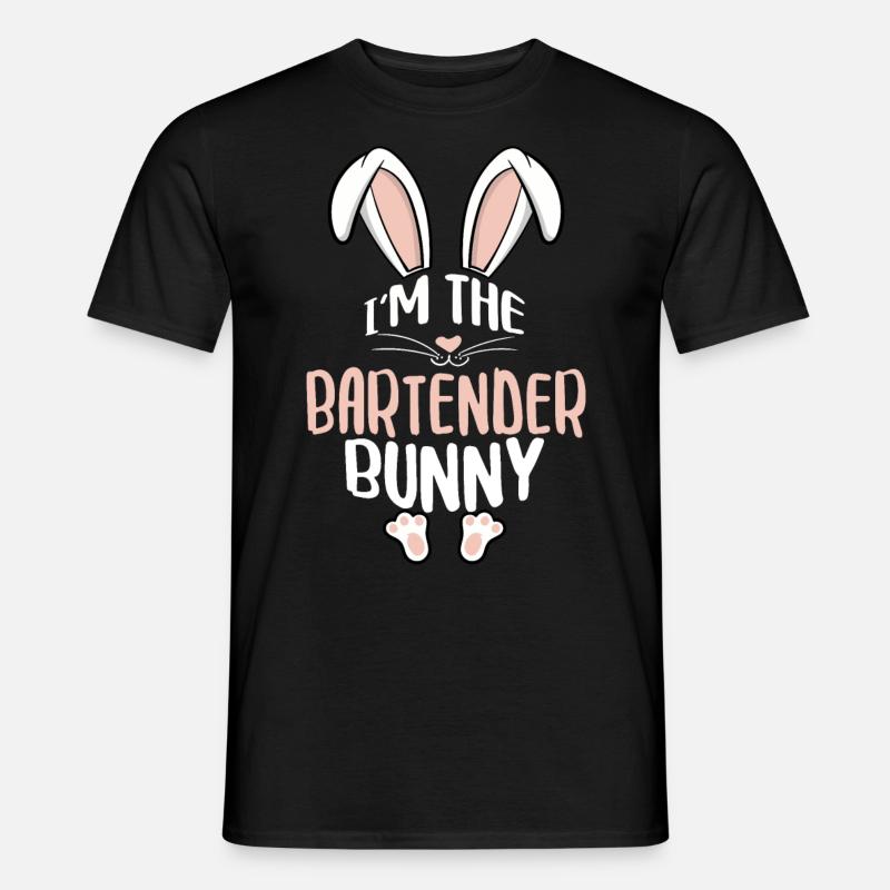 I'm The Bartender Bunny - Männer T-Shirt - Schwarz