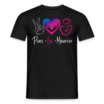 Nurse Midwife Birth Worker Peace - Männer T-Shirt - Schwarz - Vorne - AI Model Male 178 light (178cm)