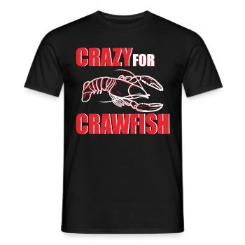 Crazy for Crawfish and Lobster pinch lover - Men's T-Shirt - black - Front - AI Model Male 178 light (178cm)