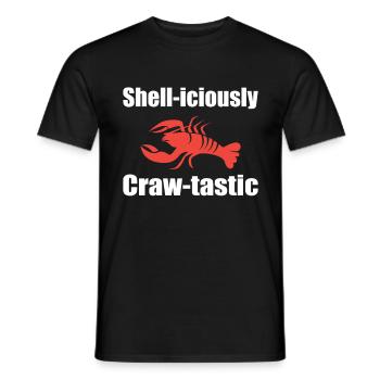 Shelliciously Crawtastic für Langusten-Fans - Männer T-Shirt - Schwarz - Vorne - AI Model Male 178 light (178cm)