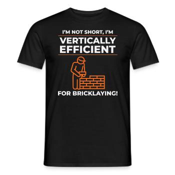 Maçon Maçon Maçon Vertical Efficacité Emploi - T-shirt homme - noir - Devant - AI Model Male 178 light (178cm)
