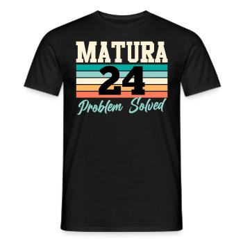 Matura 2024 PROBLEM SOLVED Schulabschluss - Männer T-Shirt - Schwarz - Vorne - AI Model Male 178 light (178cm)