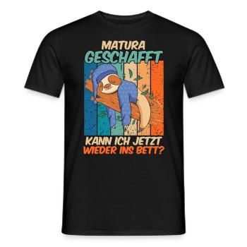 Matura Geschafft Kann ich wieder ins Bett - Männer T-Shirt - Schwarz - Vorne - AI Model Male 178 light (178cm)