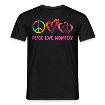Nurse Midwife Birth Worker Tie Dye - Männer T-Shirt - Schwarz - Vorne - AI Model Male 178 light (178cm)
