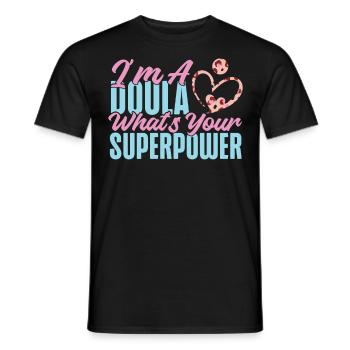 Doula accoucheuse Je suis une doula - T-shirt homme - noir - Devant - AI Model Male 178 light (178cm)
