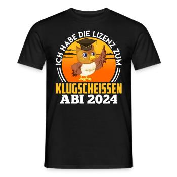 Abiturientin Lizenz zum Klugscheißen Abitur - Männer T-Shirt - Schwarz - Vorne - AI Model Male 178 light (178cm)