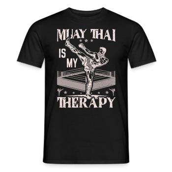 Muay Thai Boxing, Thai Boxer, Thai Boxing - Männer T-Shirt - Schwarz - Vorne - AI Model Male 178 light (178cm)
