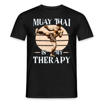 Muay Thai Boxing, Thai Boxer, Thai Boxing - Männer T-Shirt - Schwarz - Vorne - AI Model Male 178 light (178cm)